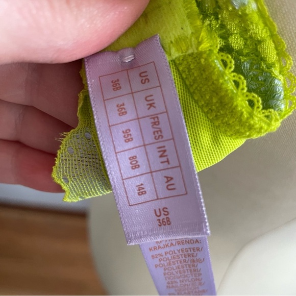 Savage x Fenty Perfect Poppies Unlined Lace Demi Bra- Multicolor- Size 36B- NWT - Picture 7 of 10